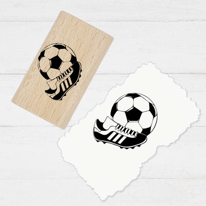 Stempidoo® - Fussball - mit Kickschuh - Motivstempel