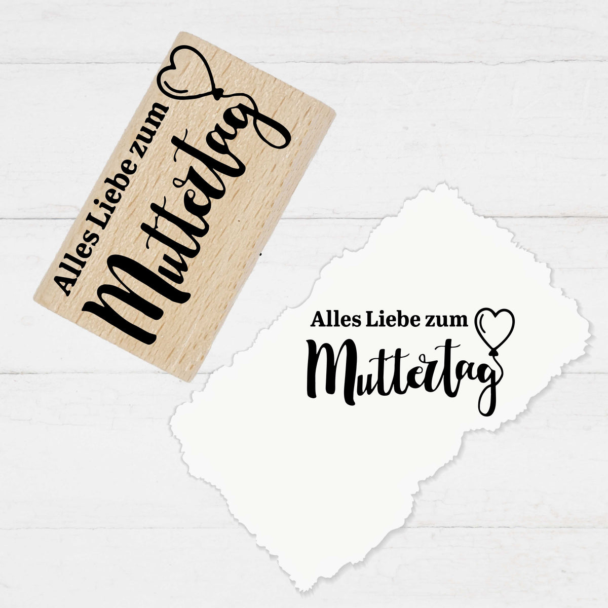 Stempidoo®  - Alles Liebe zum Muttertag - mit Herzballon - Motivstempel