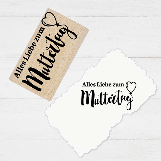 Stempidoo®  - Alles Liebe zum Muttertag - mit Herzballon - Motivstempel