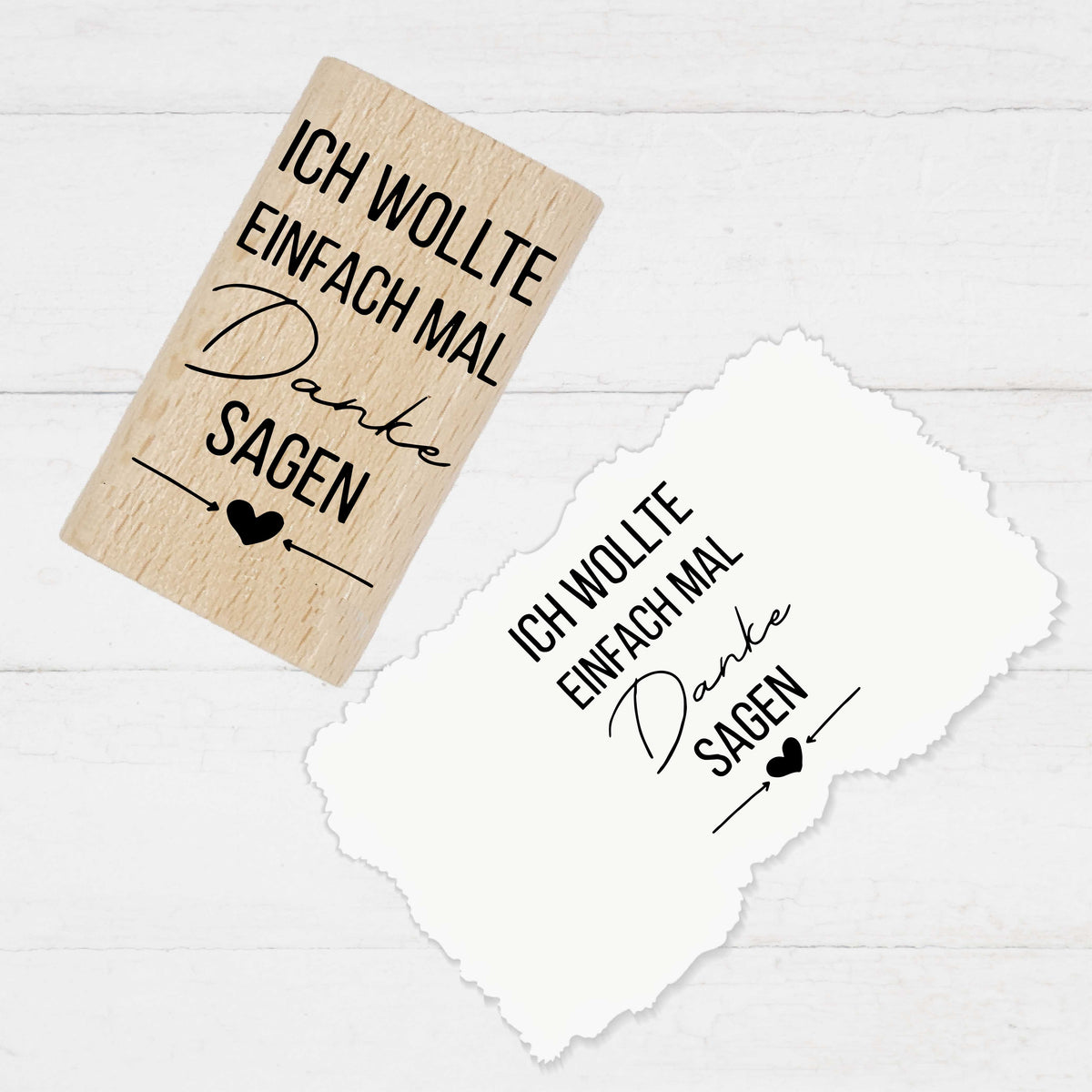 Stempidoo® - Ich wollte einfach mal Danke sagen - mit Herz - Motivstempel