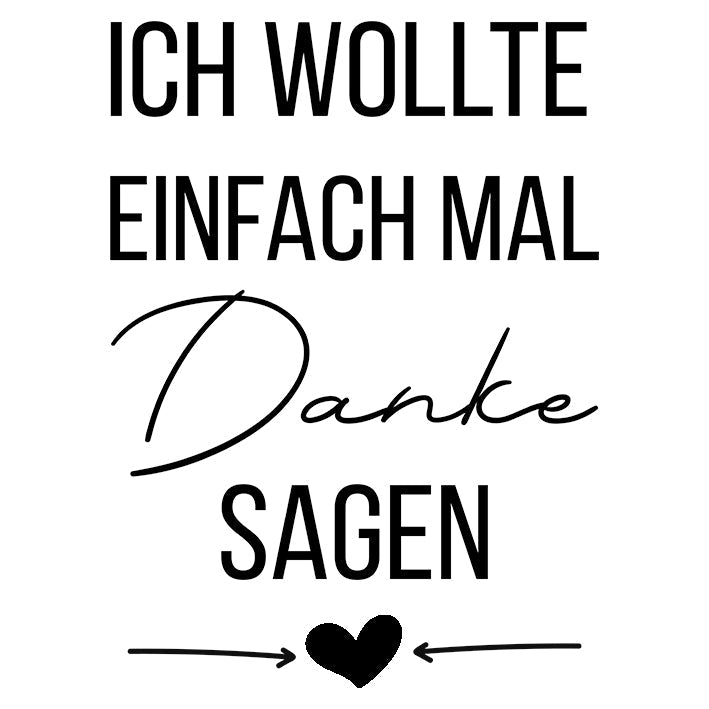 Stempidoo® - Ich wollte einfach mal Danke sagen - mit Herz - Motivstempel