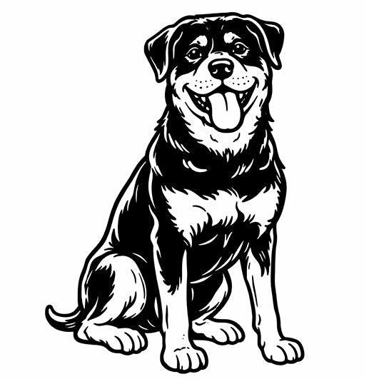 Stempidoo Hund - Rottweiler – Motivstempel für Geschenke, Karten & DIY