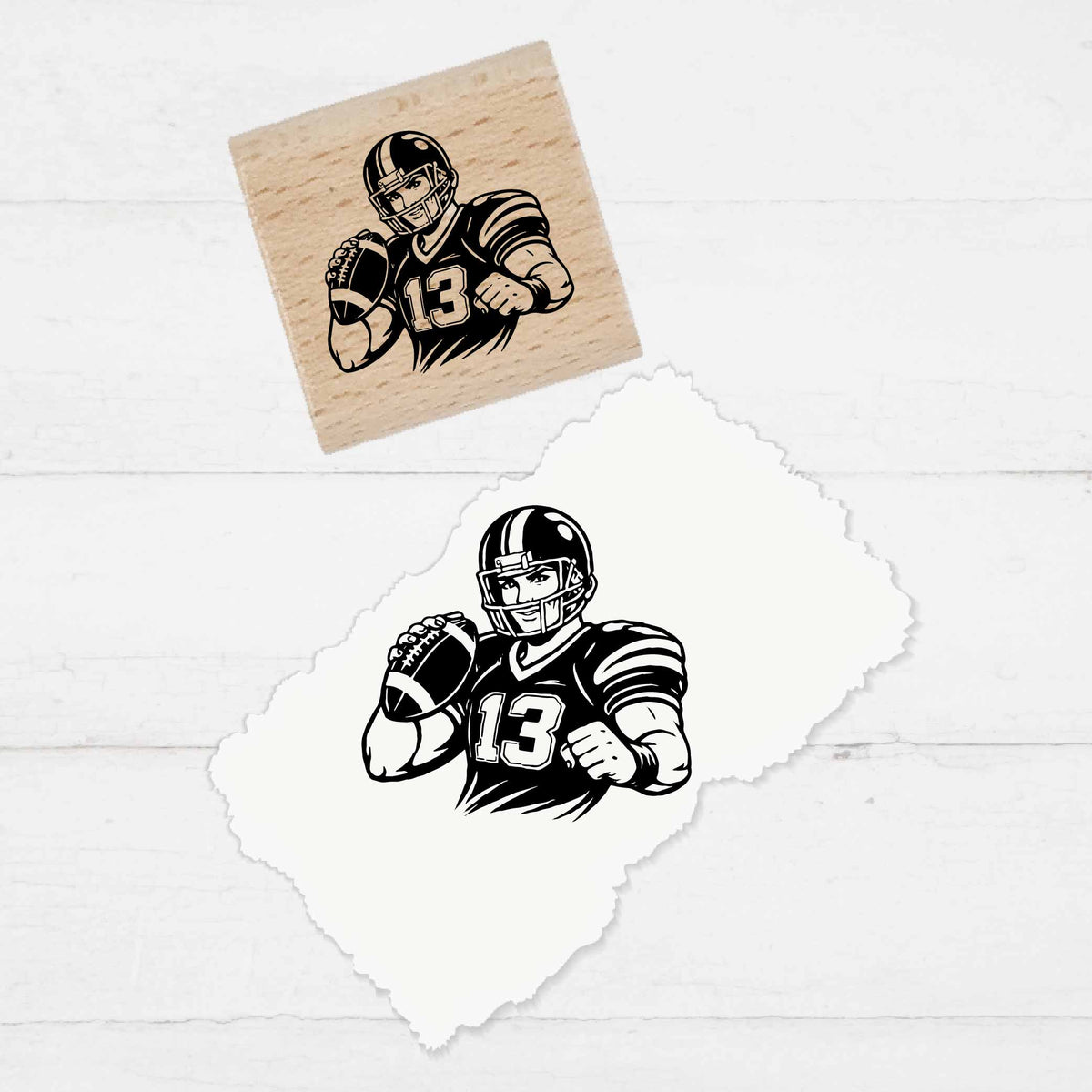 Stempidoo®  Footballspieler - Holzstempel
