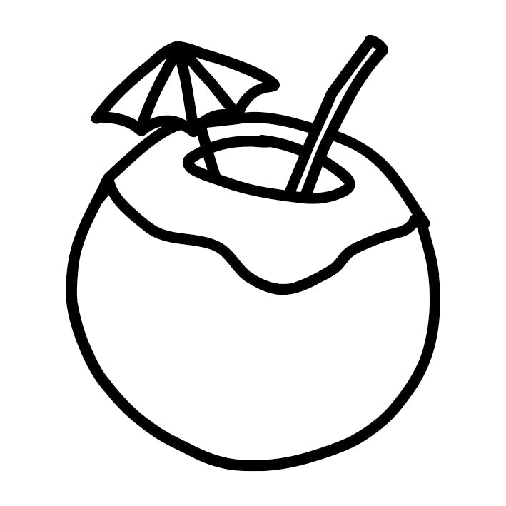 Stempidoo® - Cocktail mit Schirmchen - Ministempel Ø 22 mm