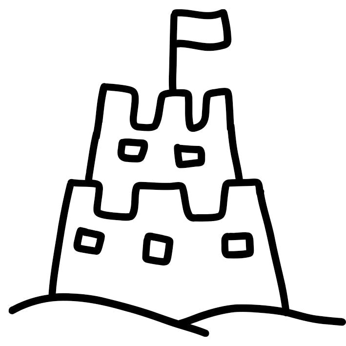 Stempidoo® - Sandburg - Ministempel Ø 22 mm