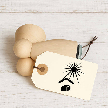Stempidoo - Maxi Mini - Motivstempel - Fracht Symbol - vor Sonnenlicht schützen - Stempel für Büro oder zum Basteln von Karten, DIY, Papier, Stoffen