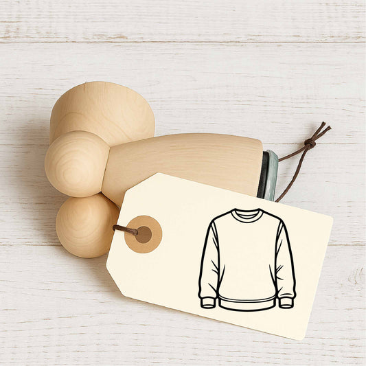 Stempidoo - Maxi Mini - Motivstempel - Symbol - Pullover - Stempel zum Basteln von Karten, DIY, Papier, Stoffen, Arbeit, Beruf, Büro