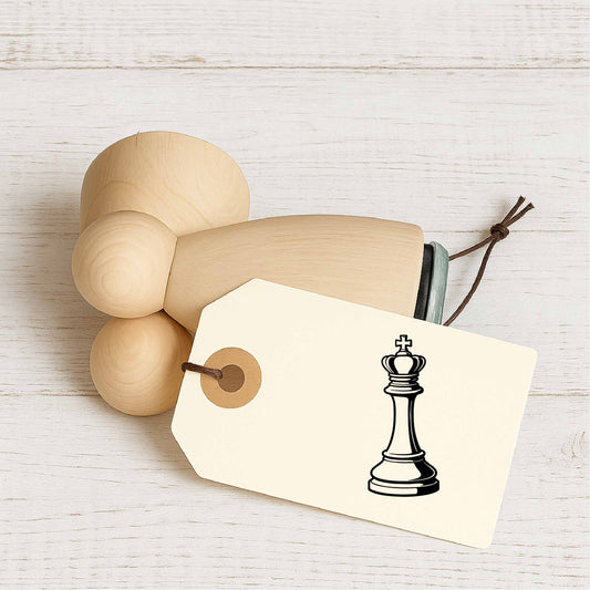 Stempidoo - Maxi Mini - Motivstempel - Schachfigur König - Stempel zum Basteln von Karten, DIY, Papier, Stoffen, Scrapbooking 