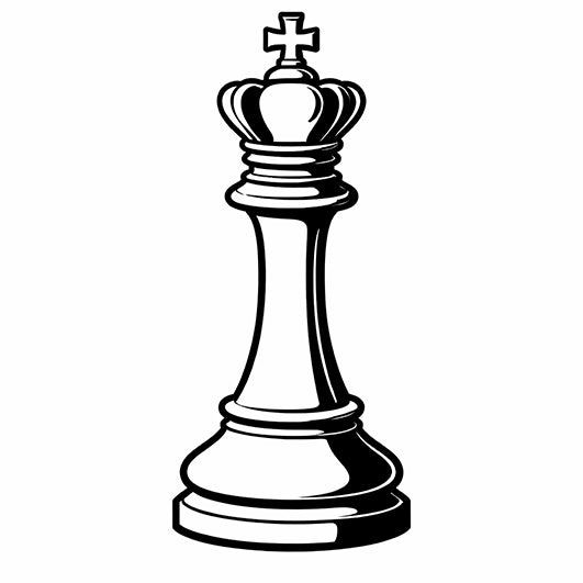 Stempidoo - Maxi Mini - Motivstempel - Schachfigur König - Stempel zum Basteln von Karten, DIY, Papier, Stoffen, Scrapbooking 