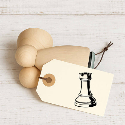 Stempidoo - Maxi Mini - Motivstempel - Schachfigur Turm - Stempel zum Basteln von Karten, DIY, Papier, Stoffen, Scrapbooking