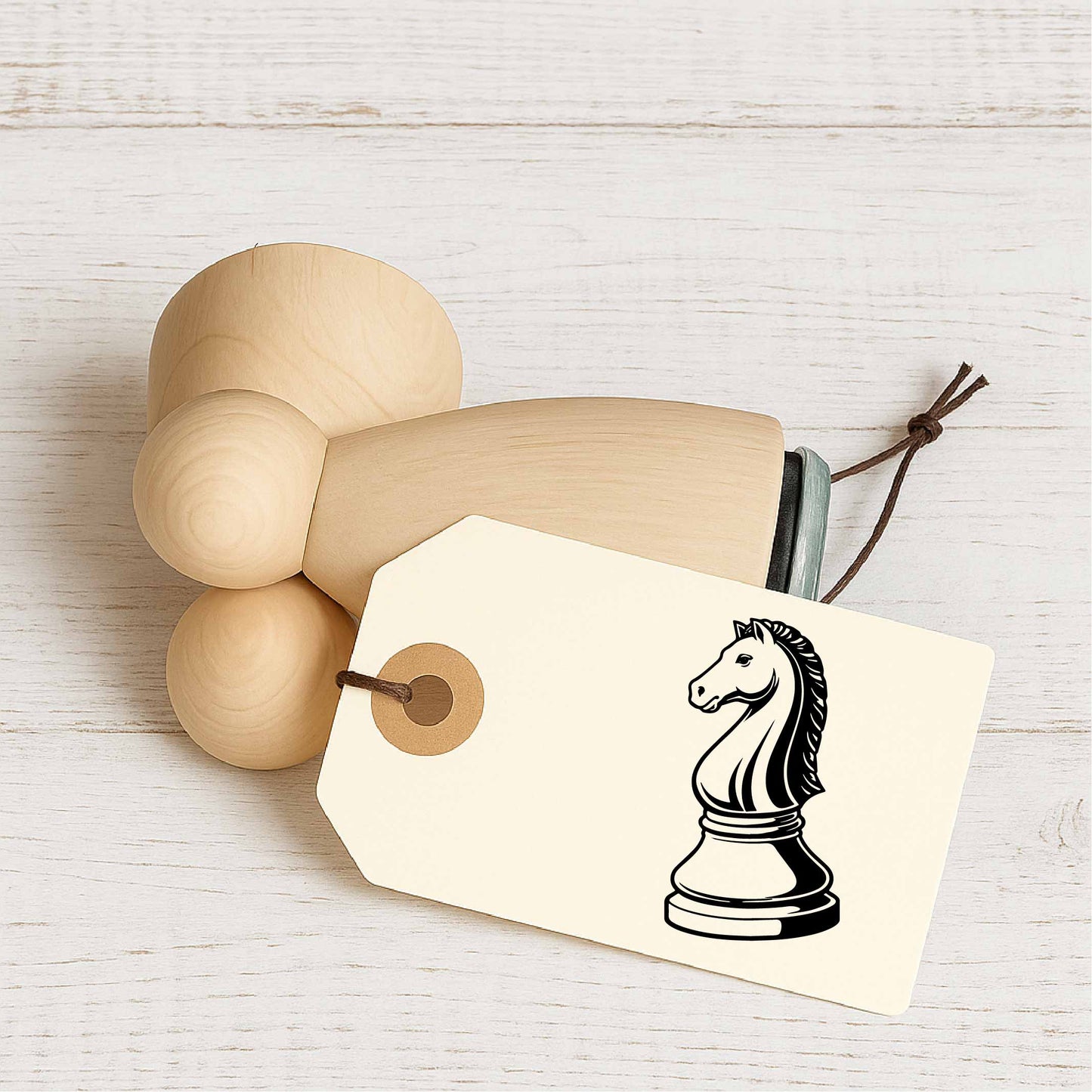 Stempidoo - Maxi Mini - Motivstempel - Schachfigur Springer - Stempel zum Basteln von Karten, DIY, Papier, Stoffen, Scrapbooking