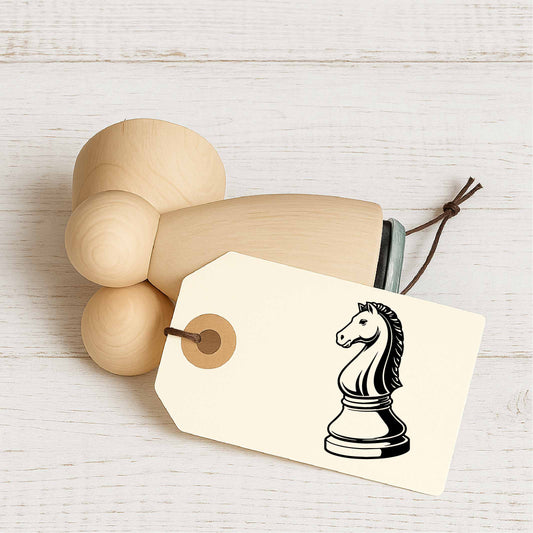 Stempidoo - Maxi Mini - Motivstempel - Schachfigur Springer - Stempel zum Basteln von Karten, DIY, Papier, Stoffen, Scrapbooking