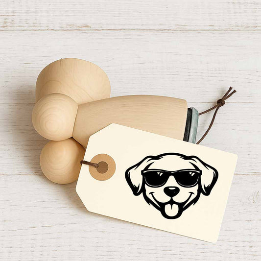 Stempidoo - Maxi Mini - Motivstempel - Cool Hund mit Sonnenbrille- Stempel für Fun, Party & Beruf oder zum Basteln von Karten, DIY, Papier, Stoffen, Scrapbooking