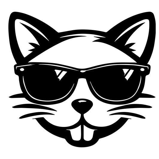 Stempidoo - Maxi Mini - Motivstempel - Coole Katze mit Sonnenbrille- Stempel für Fun, Party & Beruf oder zum Basteln von Karten, DIY, Papier, Stoffen, Scrapbooking 