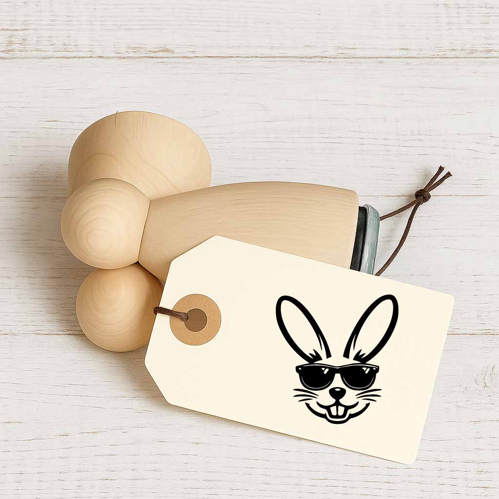 Stempidoo - Maxi Mini - Motivstempel - Cooler Hase mit Sonnenbrille- Stempel für Fun, Party & Beruf oder zum Basteln von Karten, DIY, Papier, Stoffen, Scrapbooking