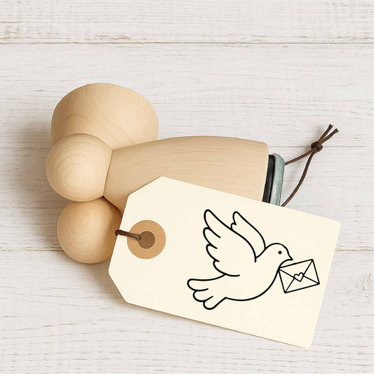 Stempidoo - Maxi Mini - Motivstempel -Brieftaube - Stempel für Fun, Party & Beruf oder zum Basteln von Karten, DIY, Papier, Stoffen, Scrapbooking