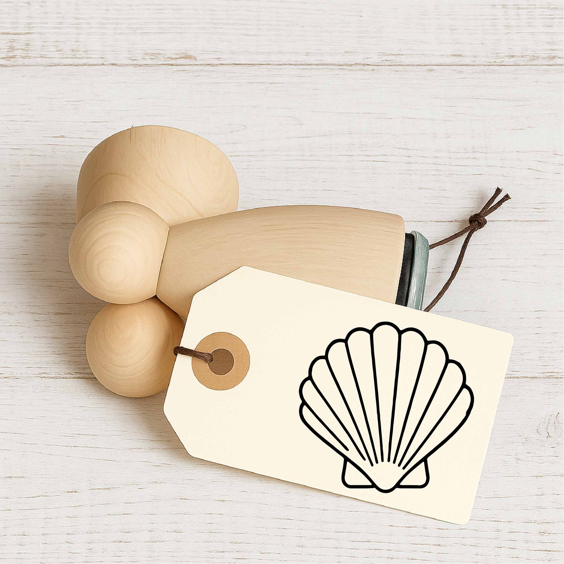 Stempidoo - Maxi Mini - Motivstempel -Muschel- Schellmuschel - Stempel für Fun, Party & Beruf oder zum Basteln von Karten, DIY, Papier, Stoffen, Scrapbooking