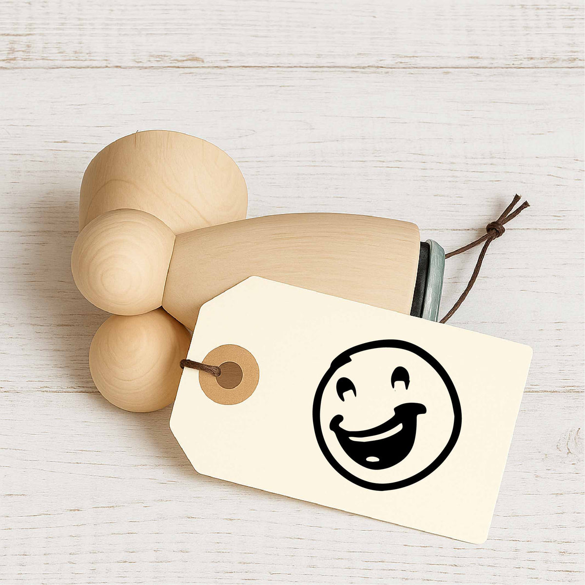 Stempidoo - Maxi Mini - Motivstempel - lachender Smiley- Stempel für Fun, Party & Beruf oder zum Basteln von Karten, DIY, Papier, Stoffen, Scrapbooking