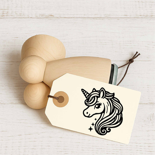 Stempidoo - Maxi Mini - Motivstempel - Einhorn - Fabelwesen - Stempel für Fun, Party & Beruf oder zum Basteln von Karten, DIY, Papier, Stoffen, Scrapbooking
