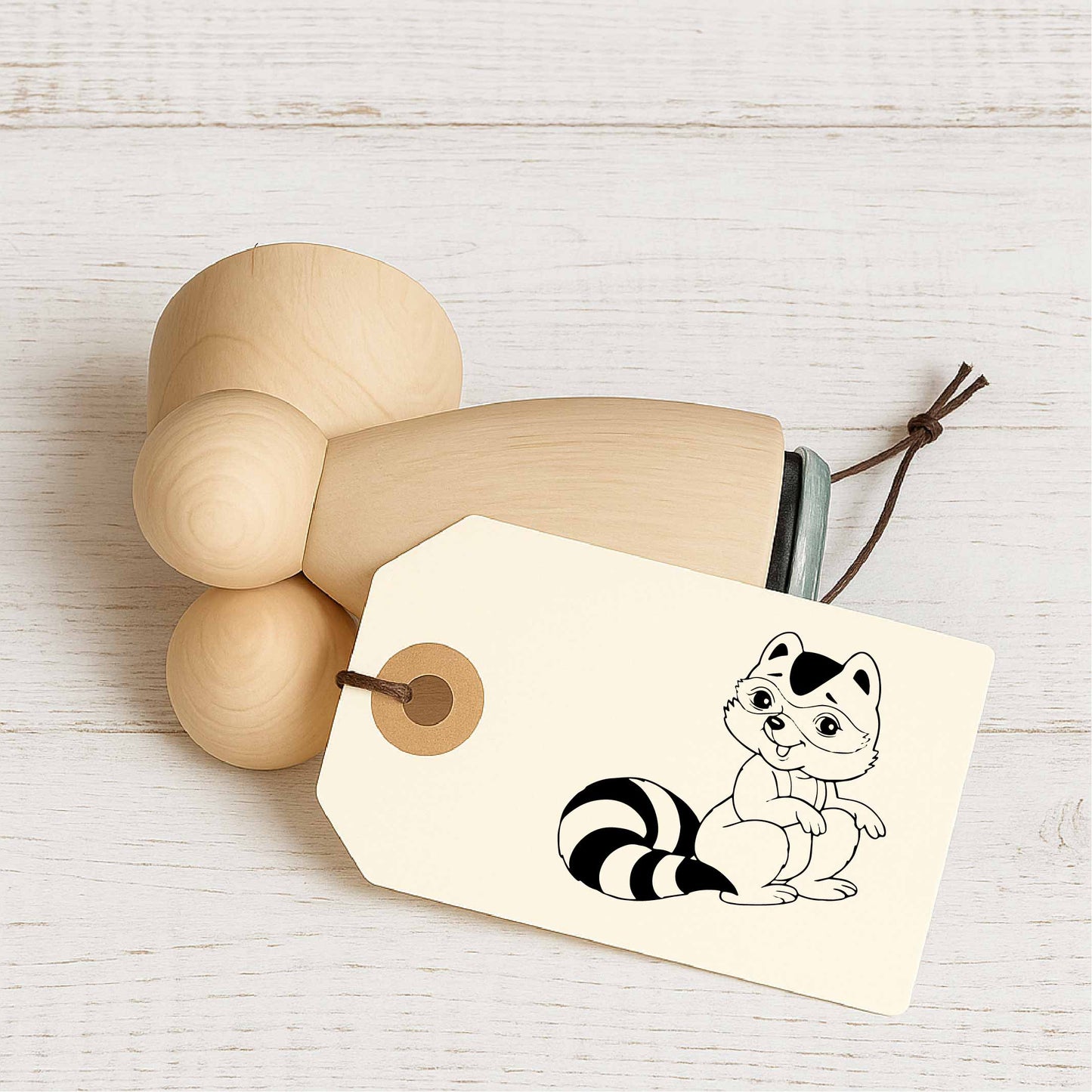 Stempidoo - Maxi Mini - Motivstempel - Waschbär - Tiermotiv - Stempel für Fun, Party & Beruf oder zum Basteln von Karten, DIY, Papier, Stoffen, Scrapbooking
