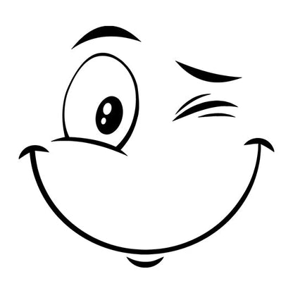 Stempidoo® - zwinkernder Emoji - Ministempel Ø 22 mm