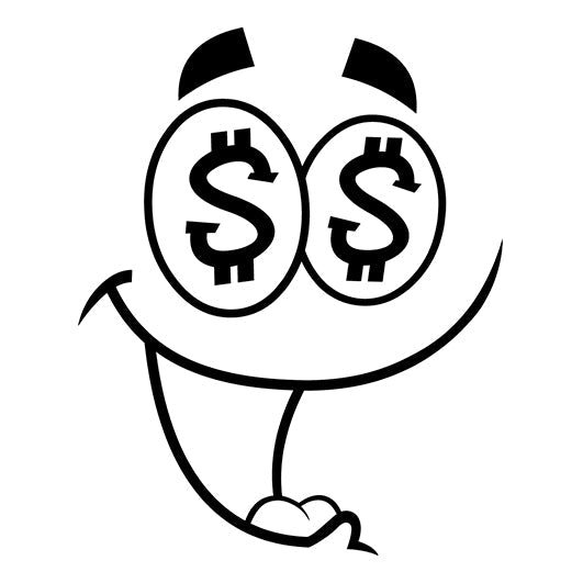 Stempidoo® - Dollar Emoji - Ministempel Ø 22 mm