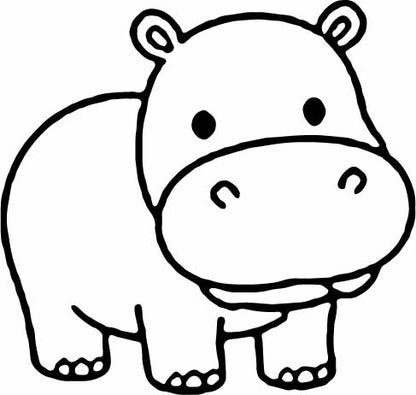 Stempidoo® - Nilpferd – Ministempel Ø 22 mm