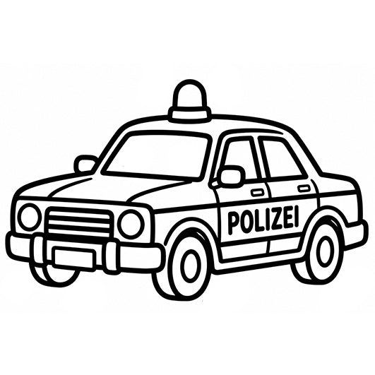 Stempidoo® - Polizeiauto – Ministempel Ø 22 mm