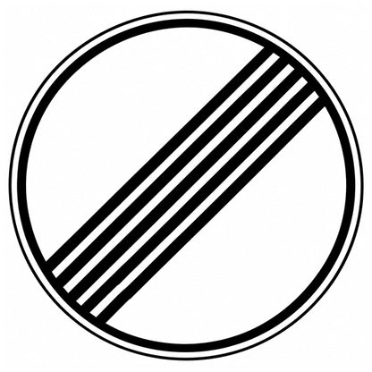 Stempidoo® - Verkehrszeichen Ende aller Verbote - Ministempel Ø 22 mm
