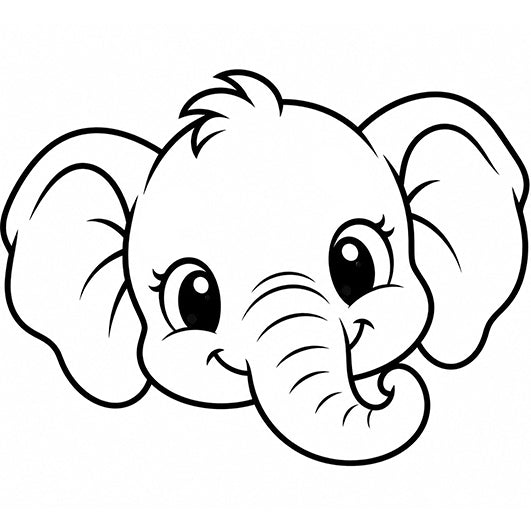 Stempidoo® - kleiner süßer Elefant - Ministempel Ø 22 mm 