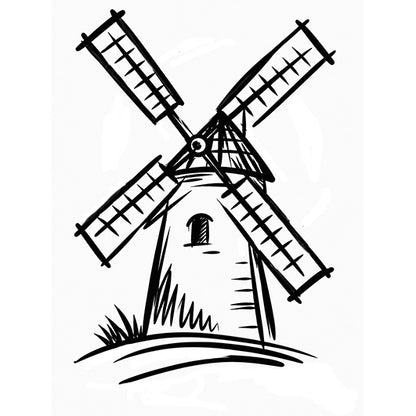 Stempidoo® - Windmühle  – Ministempel Ø 22 mm
