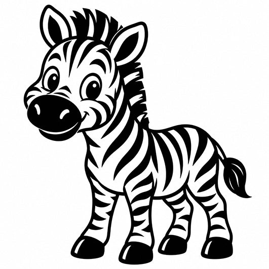 Stempidoo® - Zebra Comic Style – Ministempel Ø 22 mm
