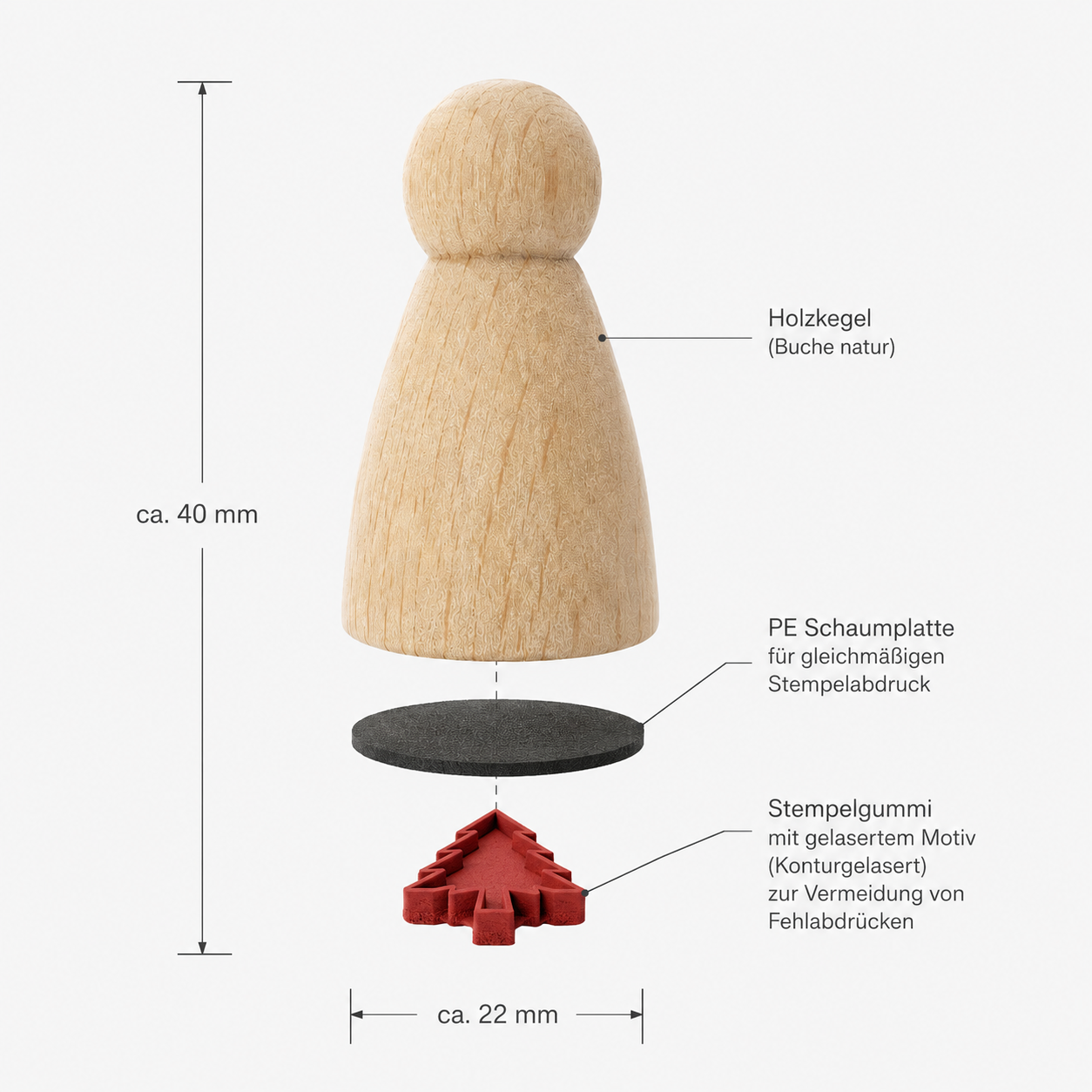 Stempidoo® - Wal - Ministempel Ø 22 mm