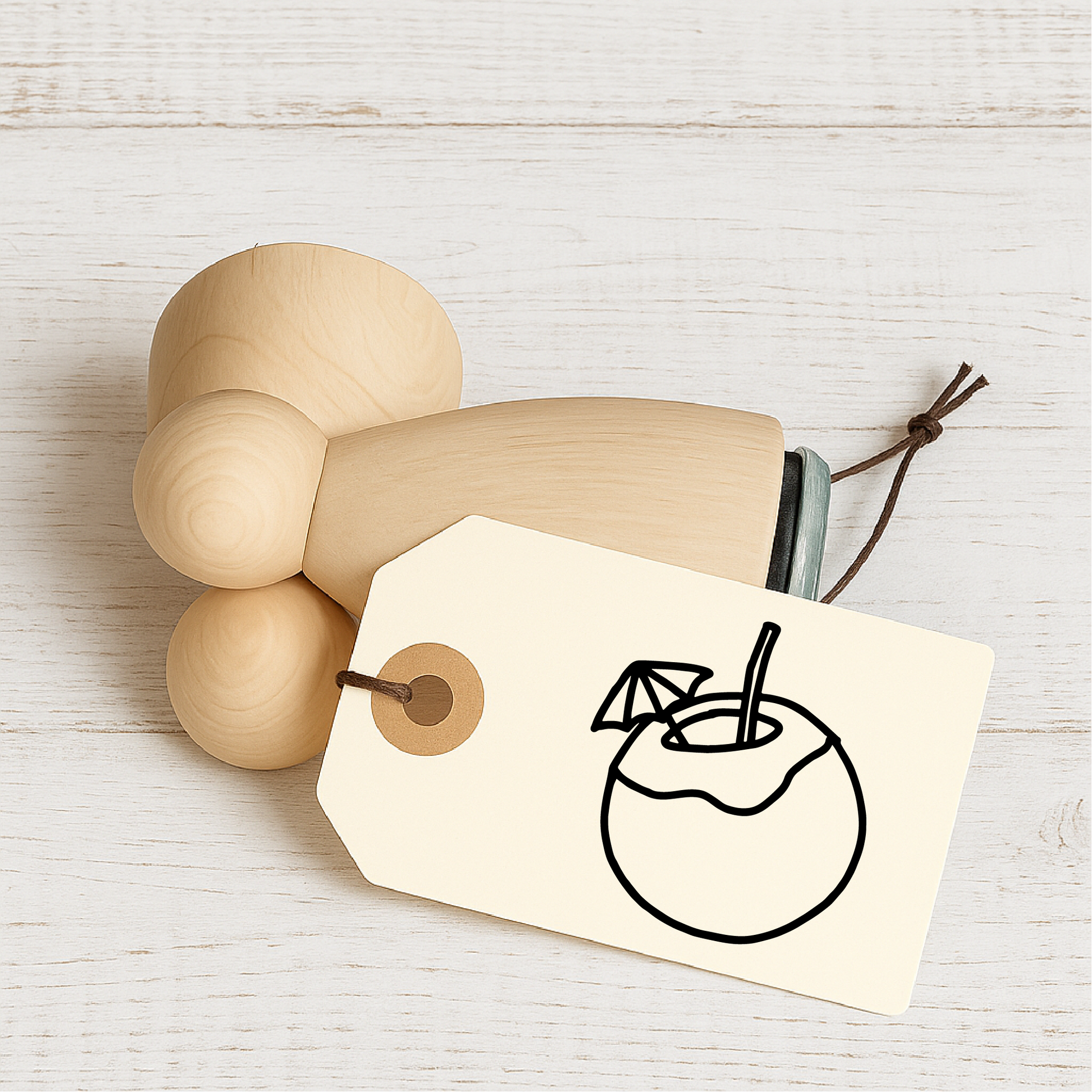Stempidoo- Ministempel - Cocktail mit Schirmchen - Stempel Geschenk - DIY Stempel zum Basteln von Karten, Papier, Stoffen