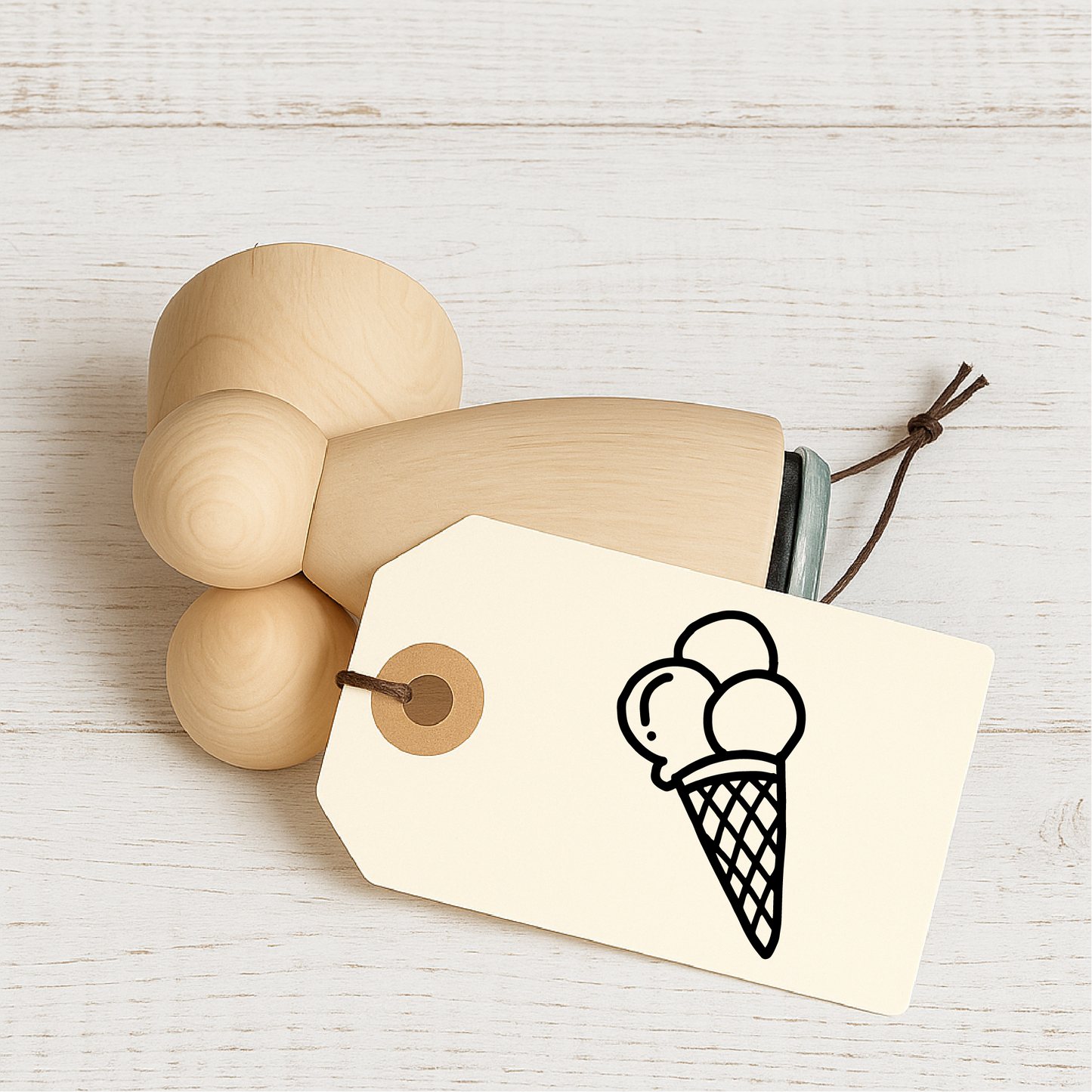 Stempidoo - Maxi Mini - Motivstempel - Eistüte - Stempel Geschenk - DIY Stempel zum Basteln von Karten, Papier, Stoffen