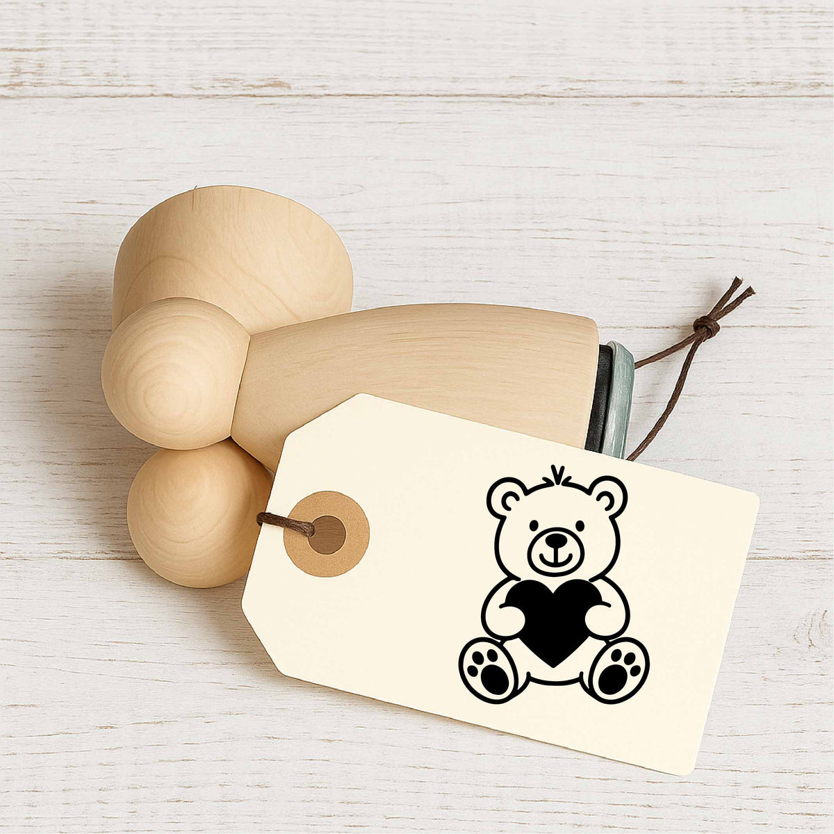 Stempidoo® - Bärchen mit Herz - Ministempel Ø 22 mm