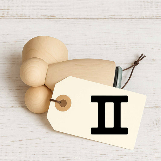 Stempidoo - Maxi Mini - Motivstempel - Sternzeichen - Zwilling - Stempel zum Basteln von Karten, DIY, Papier, Stoffen