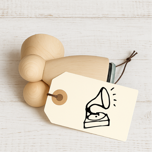 Stempidoo® - Grammophon - Ministempel Ø 22 mm