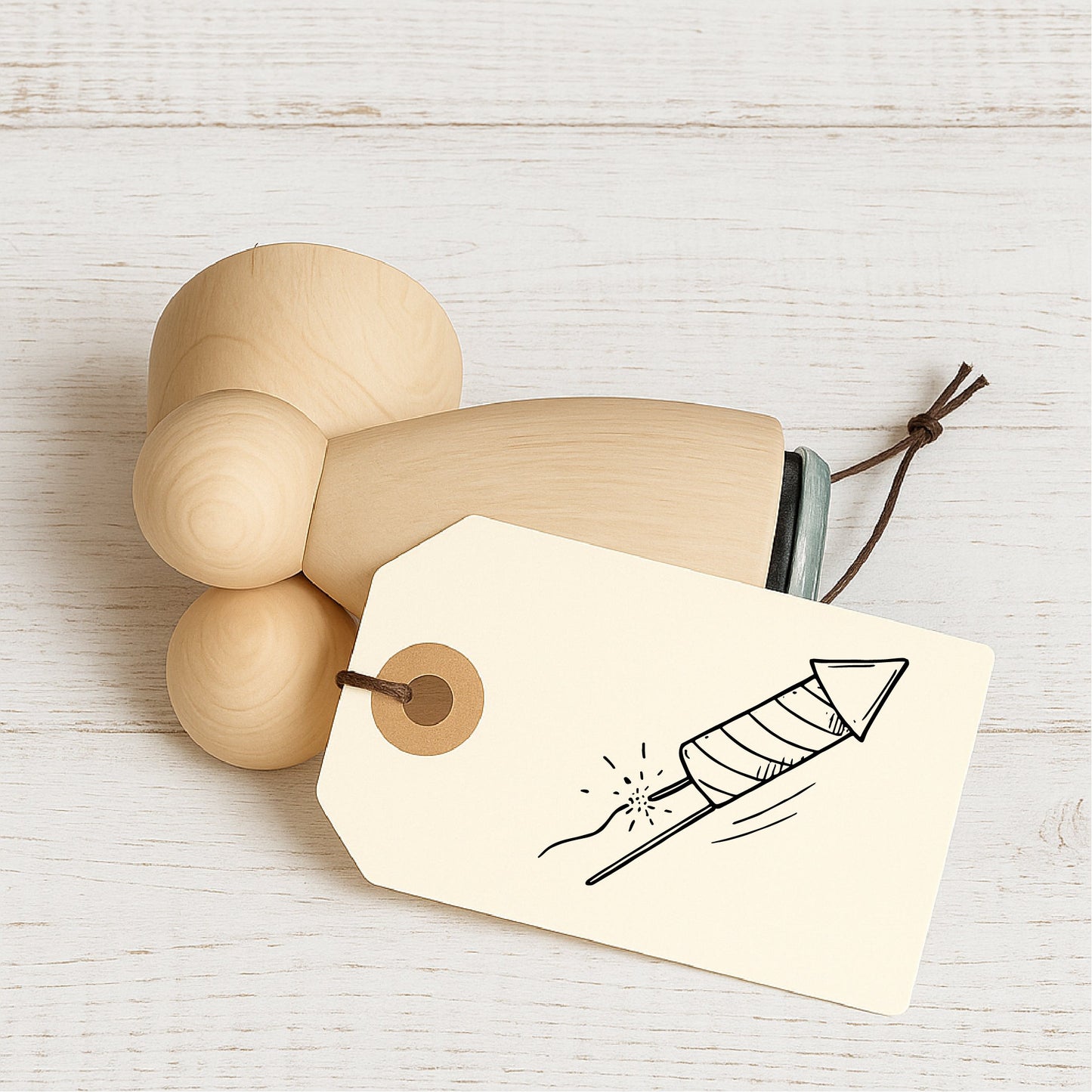 Stempidoo - Maxi Mini - Motivstempel - Silvesterrakete - Stempel zum Basteln von Karten, DIY, Papier, Stoffen 