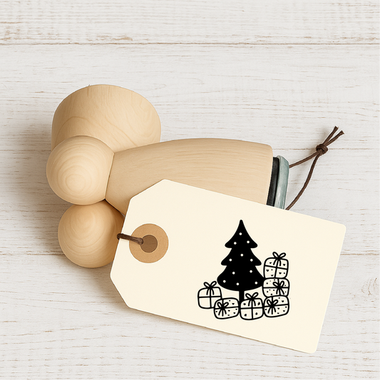 Stempidoo® - Tannenbaum mit Geschenken - Ministempel Ø 22 mm