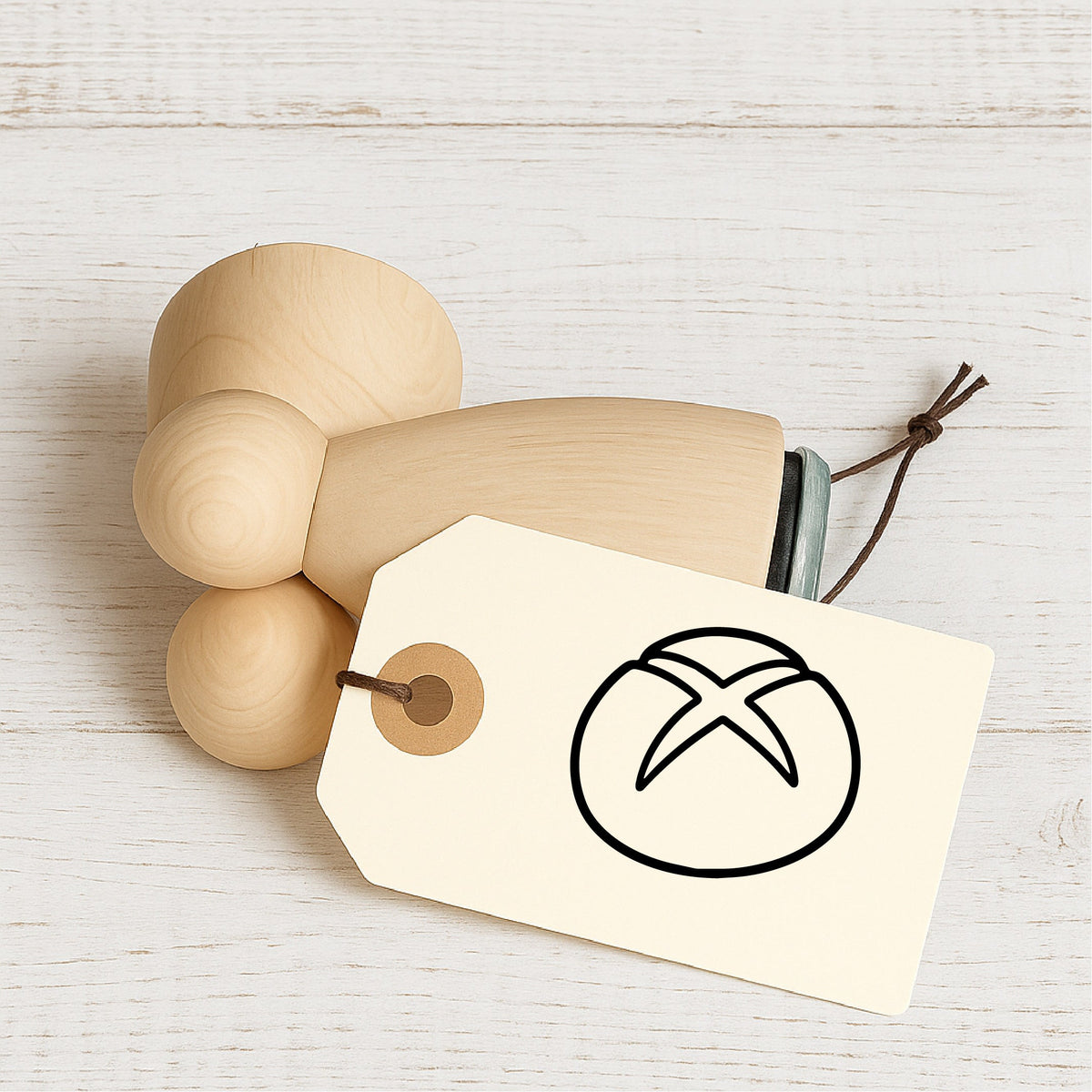 Stempidoo Mini Motivstempel Brötchen- Semmel – Holzstempel für Karten, Scrapbooking, DIY, Basteln & Papier 