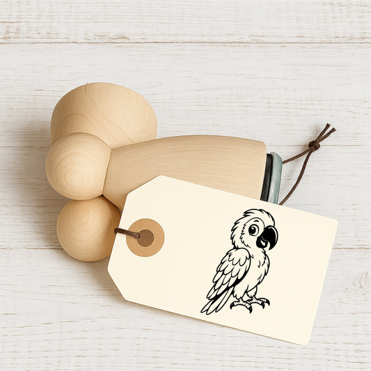 Stempidoo® - Papagei - Ministempel Ø 22 mm
