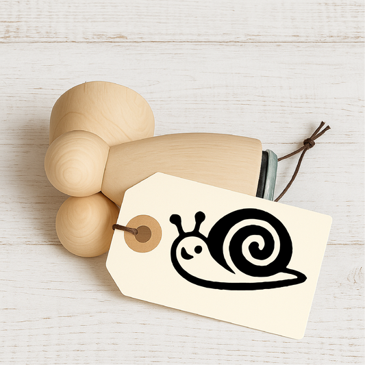 Stempidoo Maxi Mini Motivstempel Schnecke – Holzstempel für Karten, Scrapbooking, DIY, Basteln & Papier