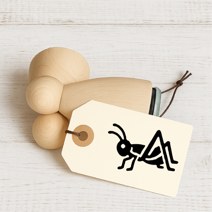 Stempidoo Maxi Mini Motivstempel Grashüpfer – Holzstempel für Karten, Scrapbooking, DIY, Basteln & Papier 