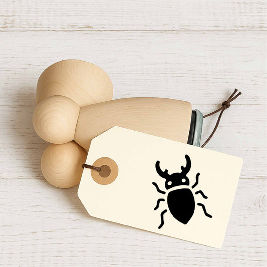 Stempidoo Maxi Mini Motivstempel Käfer – Holzstempel für Karten, Scrapbooking, DIY, Basteln & Papier 