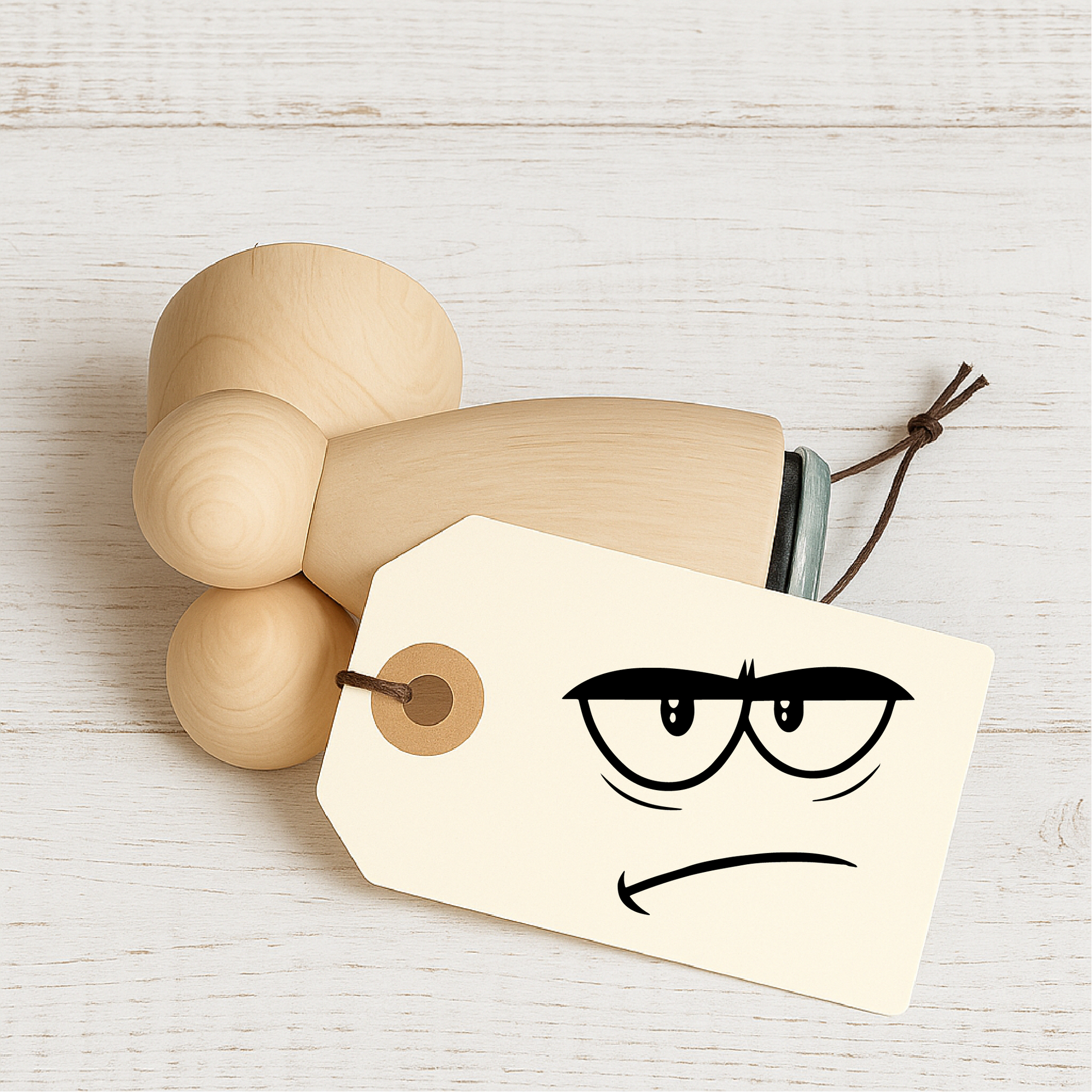 Stempidoo - Maxi Mini - Motivstempel - Grimmiger Emoji - Stempel zum Basteln von Karten, DIY, Papier, Stoffen