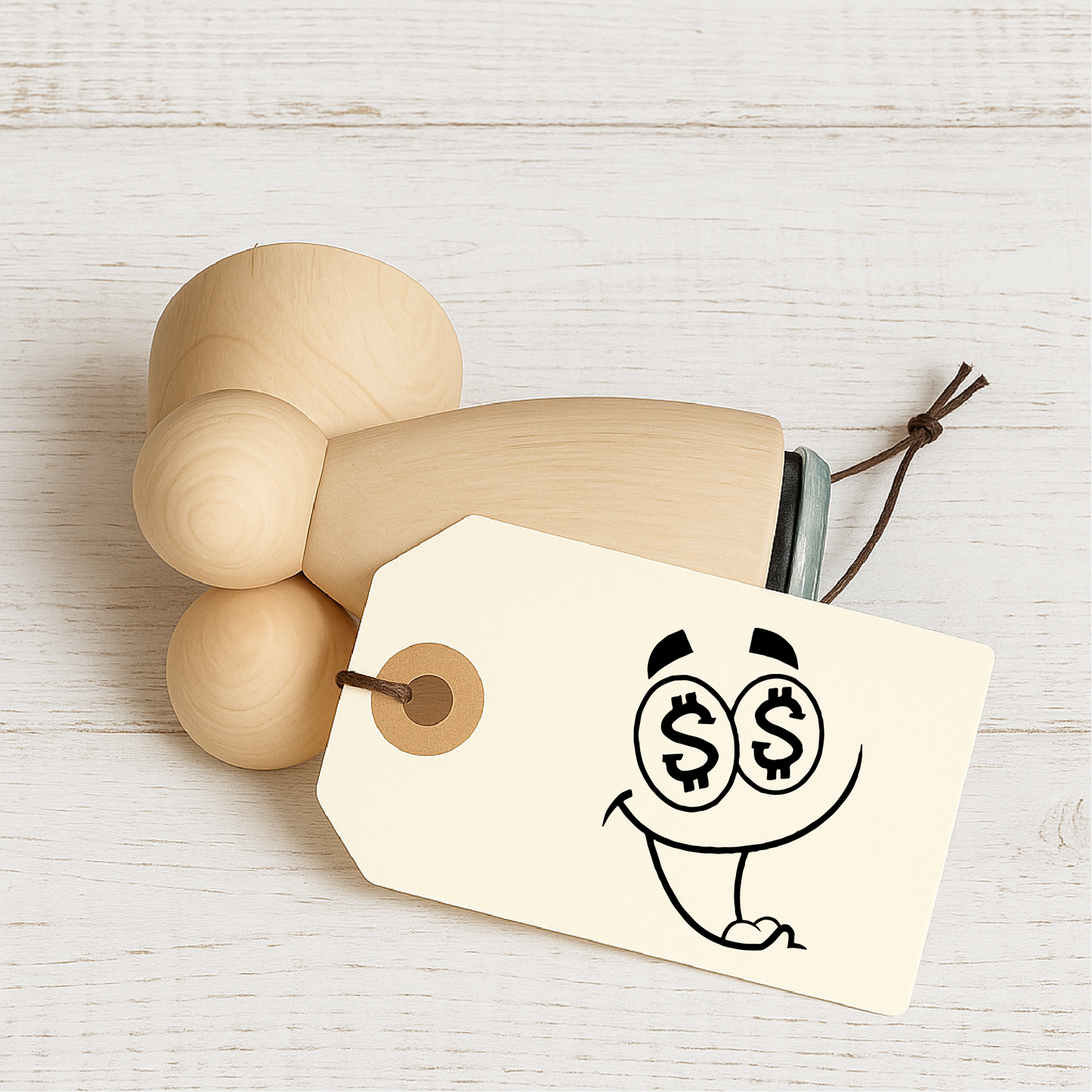 Stempidoo - Maxi Mini - Motivstempel -Dollar Emoji - Stempel zum Basteln von Karten, DIY, Papier, Stoffen