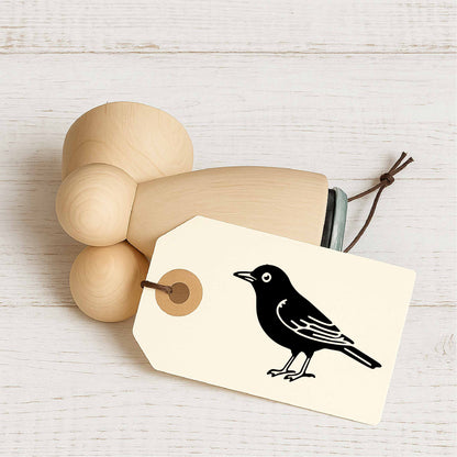 Stempidoo Maxi Mini Motivstempel Amsel – Holzstempel für Karten, Scrapbooking, DIY, Basteln & Papier 