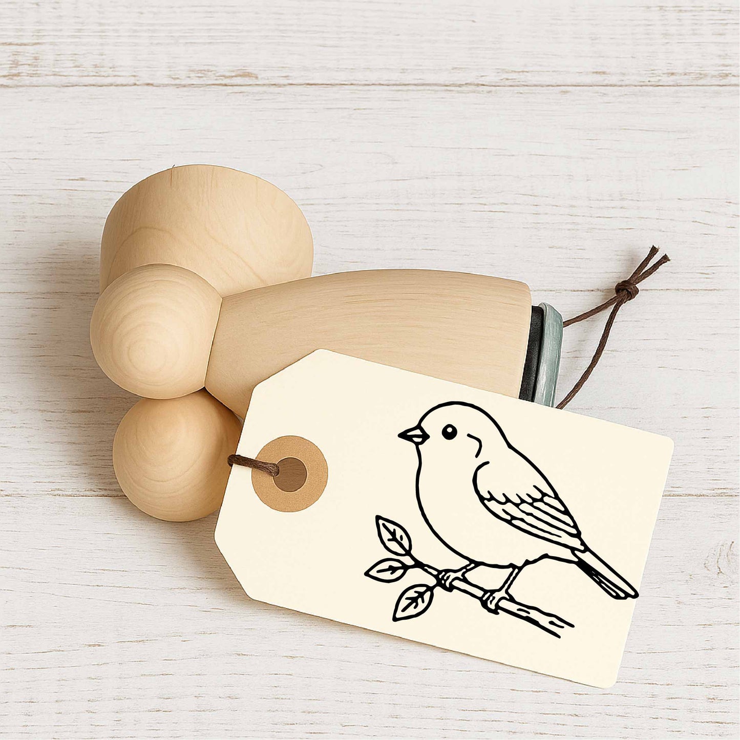 Stempidoo Maxi Mini Motivstempel Vogel – Holzstempel für Karten, Scrapbooking, DIY, Basteln & Papier 