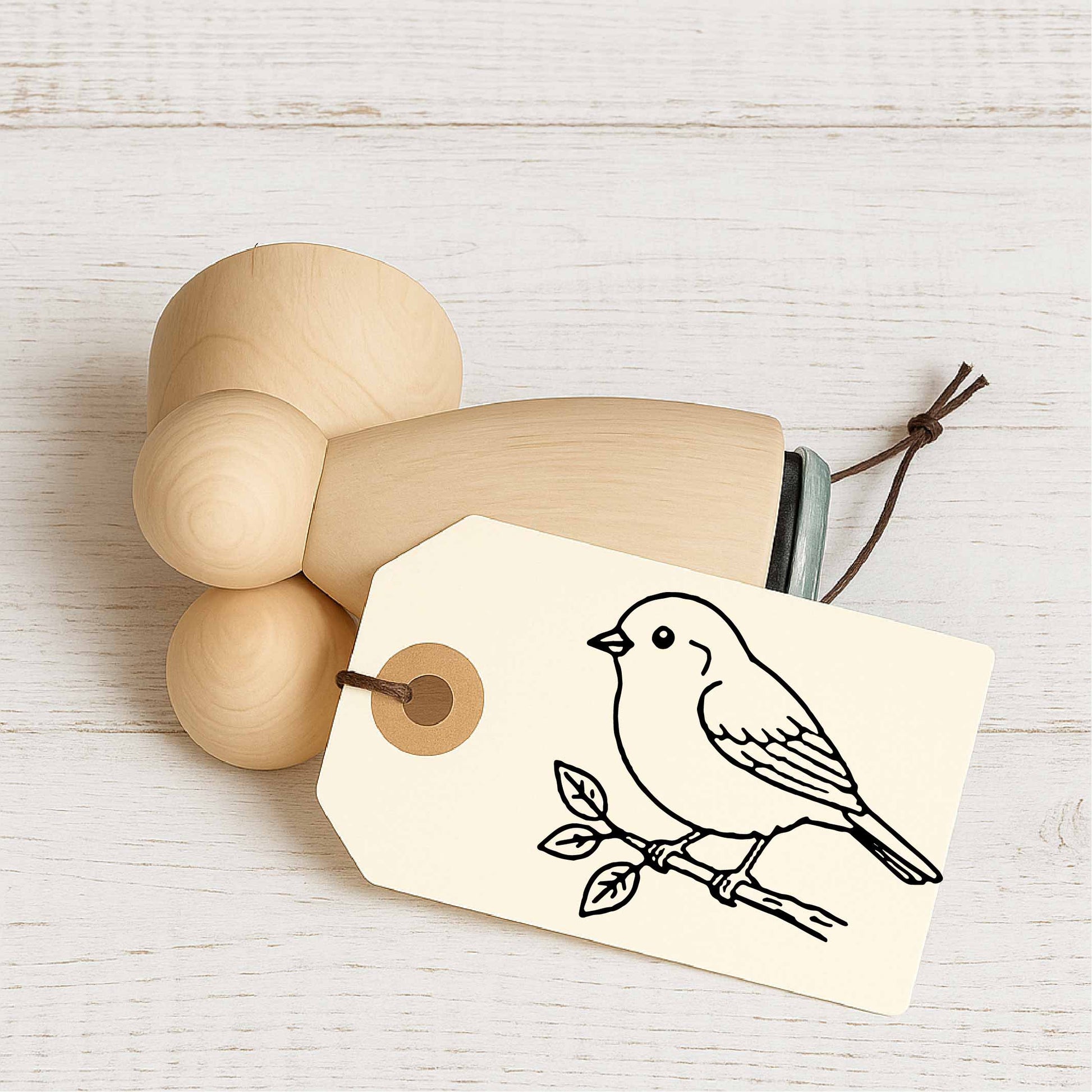 Stempidoo Maxi Mini Motivstempel Vogel – Holzstempel für Karten, Scrapbooking, DIY, Basteln & Papier 